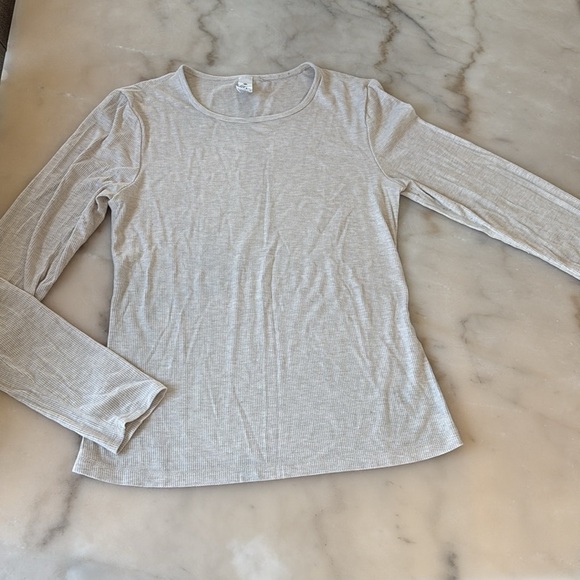 Yogalicious heavenly rib long sleeve 2 pack Long Sleeve Tops Beige & Black Sz M - Picture 3 of 12